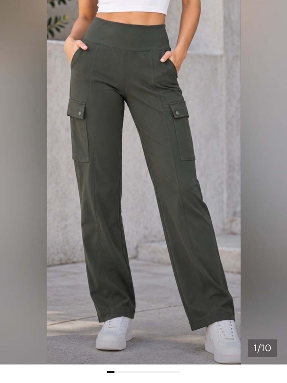 Athleta S TALL Delancey Straight Cargo Pants